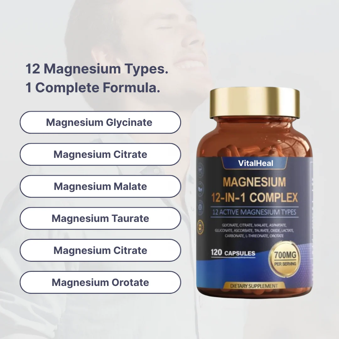 12 in 1 Magnesium Complex Capsules – For Sleep, Nerve, and Muscle Support - Image 2