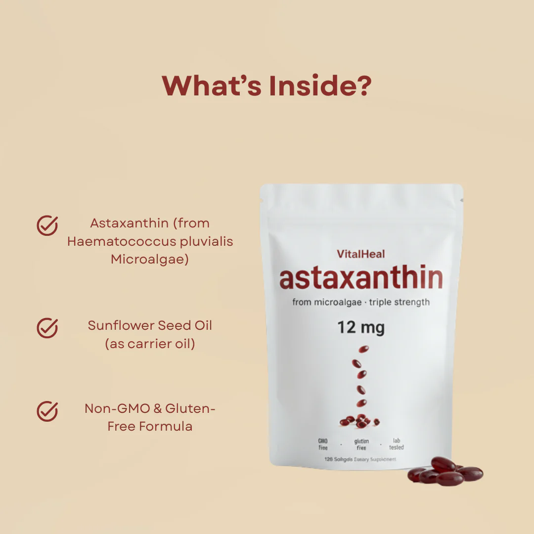 Astaxanthin 12mg Triple Strength Softgels – Natural Antioxidant for Skin, Eyes & Wellness - Image 4