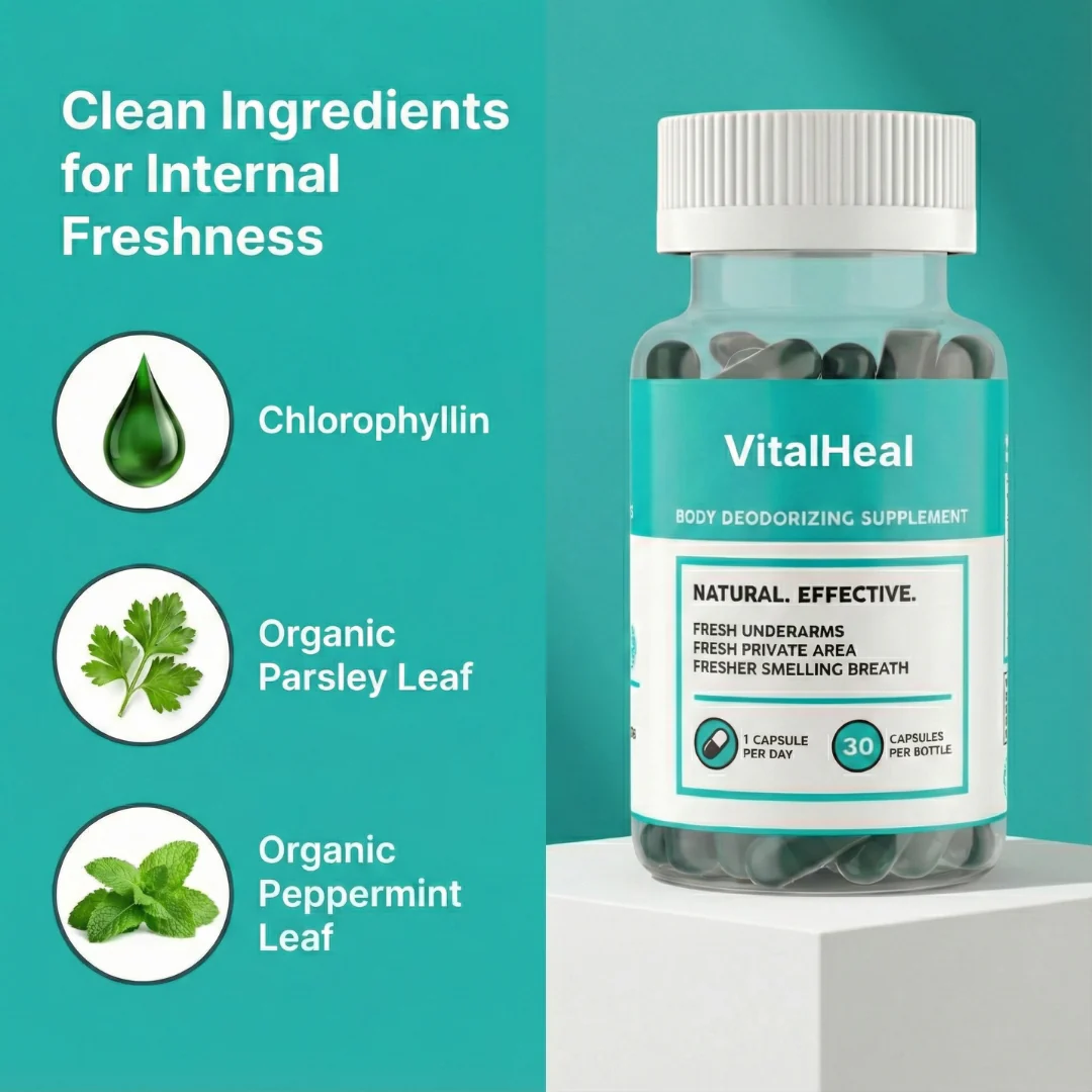 Body Deodorizer – Internal Whole Body Deodorant Supplement with Chlorophyll for Odor Control - Image 3