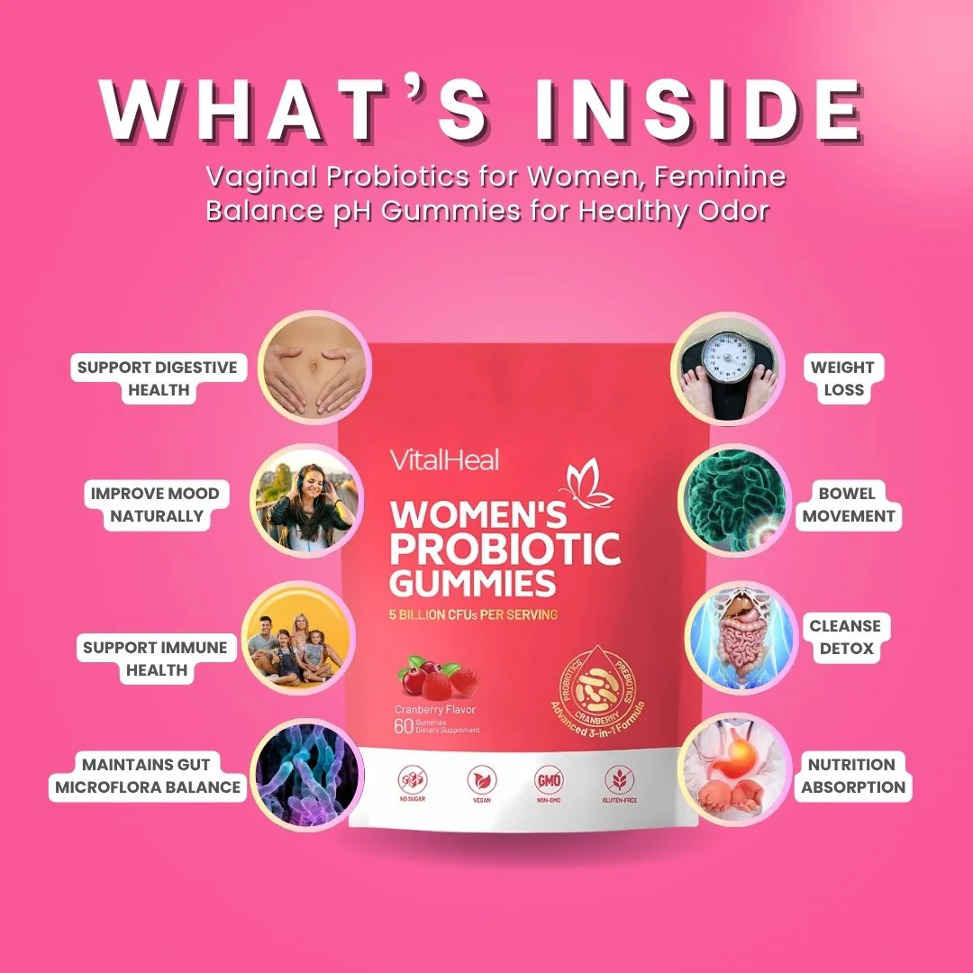 Cranberry Probiotic Gummies - Women's Digestive & Feminine pH Support - Image 3
