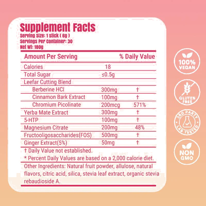 Cutting Drink Mix – Support for Cravings with Berberine & 5-HTP - Image 4