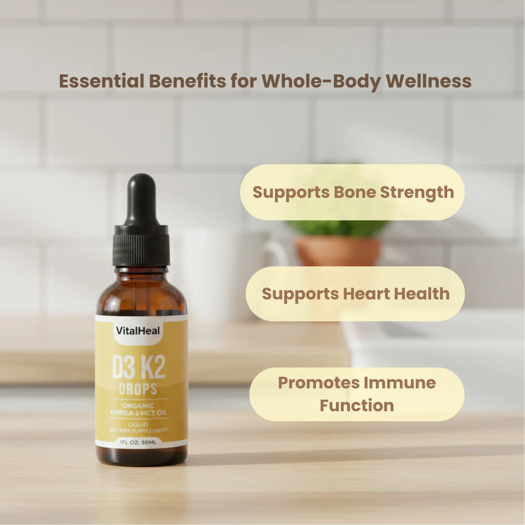 Vitamin D3 K2 Drops – High-Absorption Liquid Supplement for Bone & Immune Support - Image 3