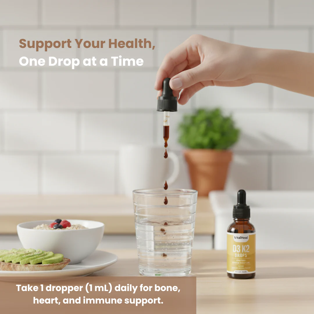 Vitamin D3 K2 Drops – High-Absorption Liquid Supplement for Bone & Immune Support - Image 4