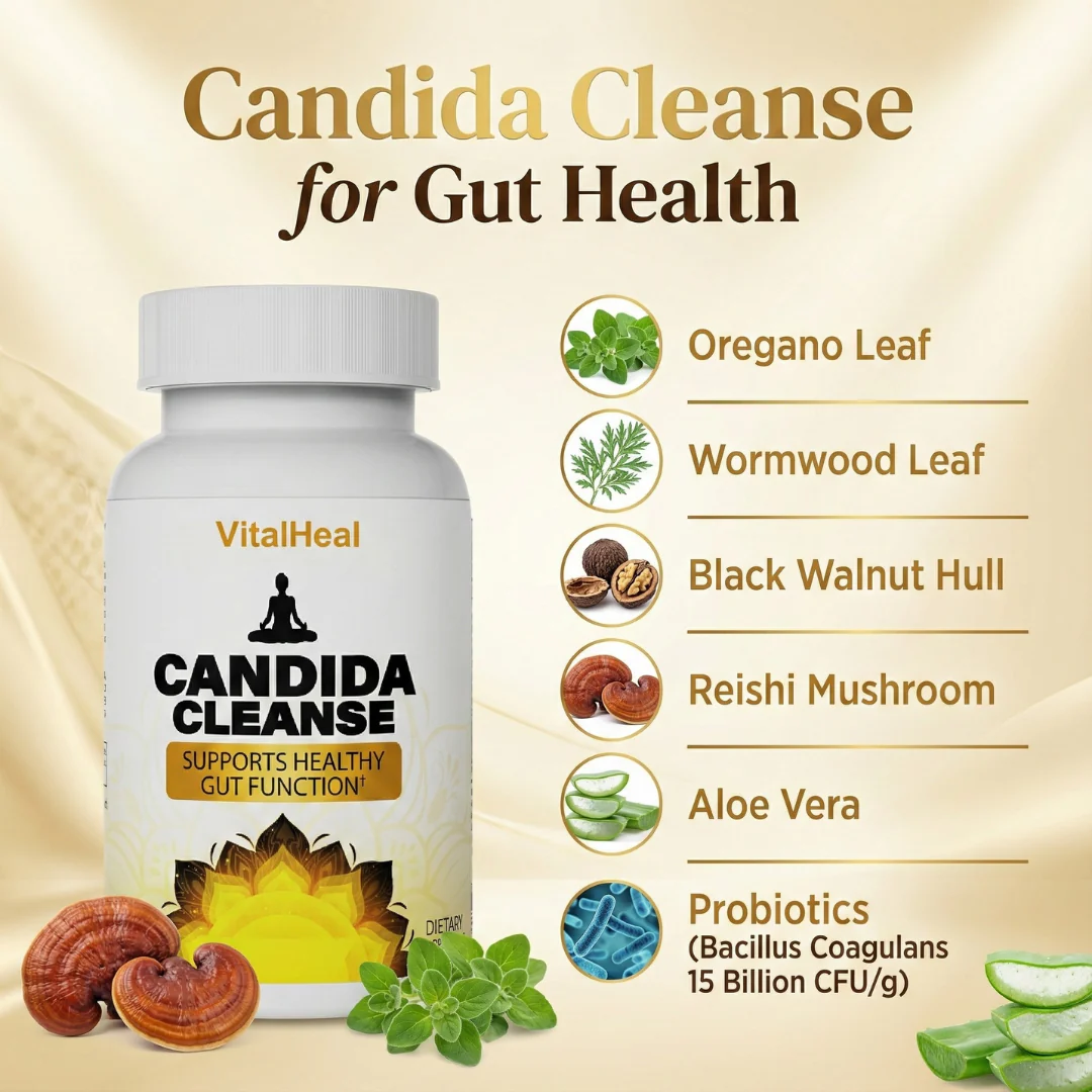 Gut Cleanse – Gut Support with Natural Herbal Formula, Oregano Leaf, Black Walnut & Caprylic Acid - Image 3