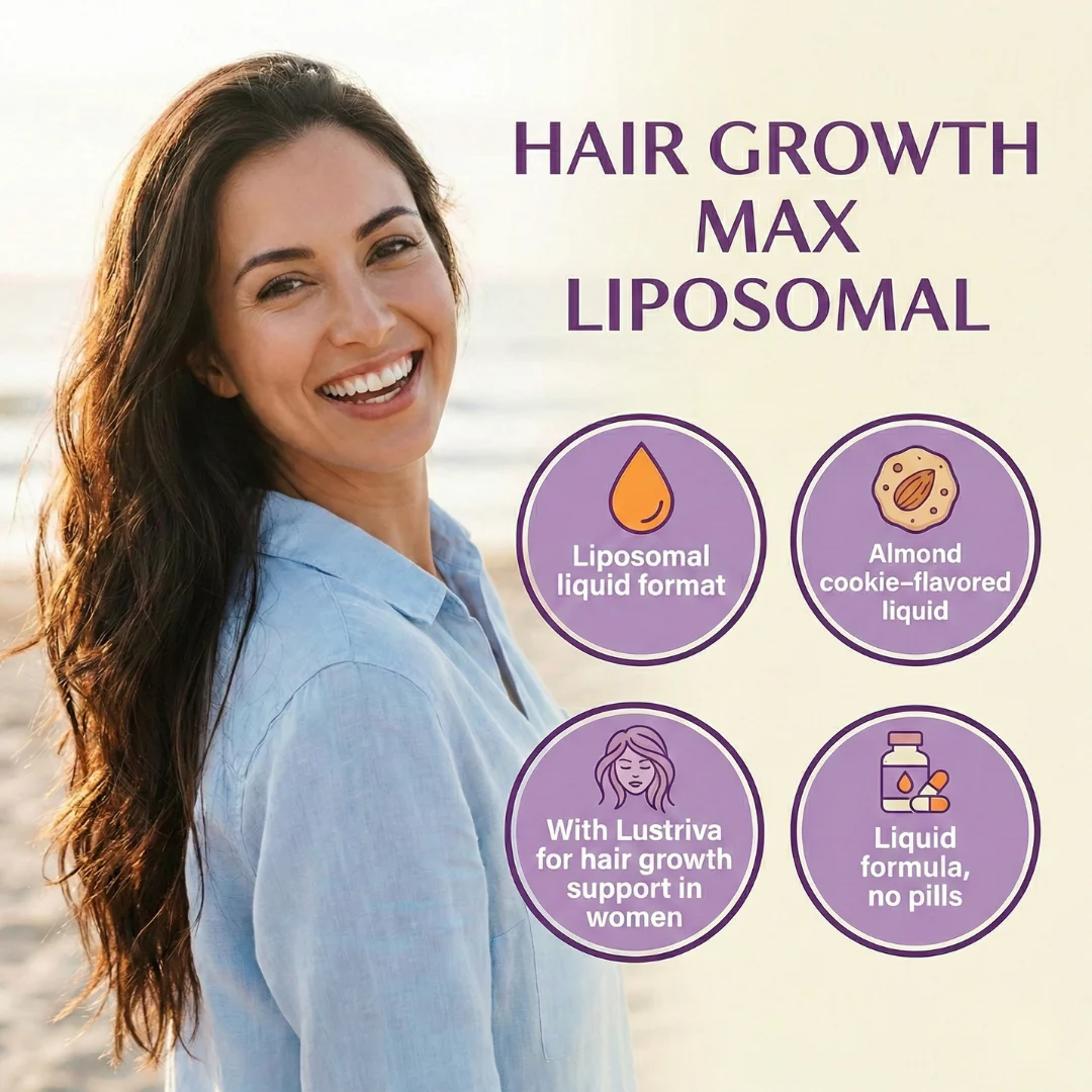 Hair Growth Max Liposomal – Liquid Supplement with Biotin for Thicker Hair & Skin Health for Women - Image 4