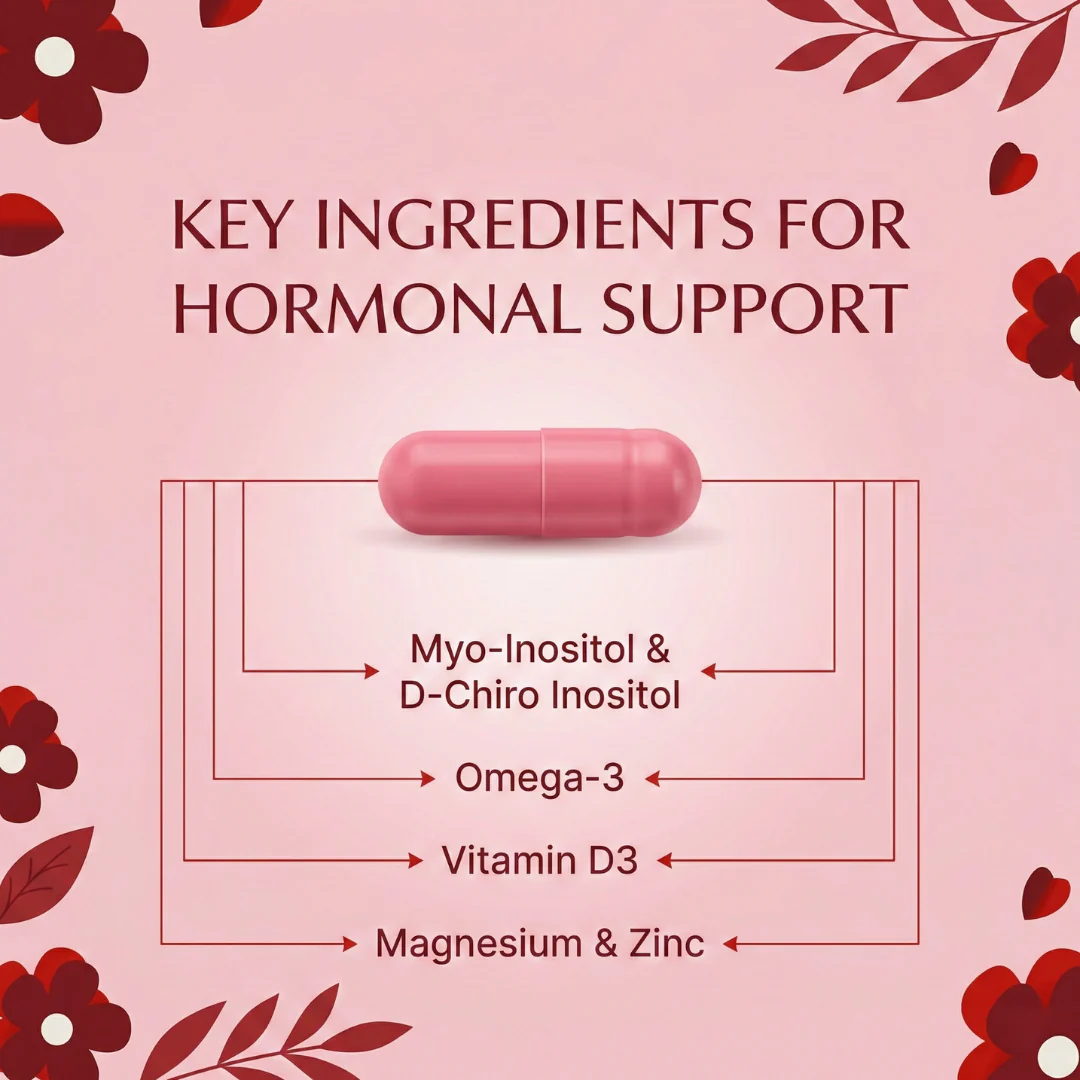 Happy Hormones PCOS Multivitamin – Hormone Balance Supplement for Women with Inositol & Metabolism Support - Image 3