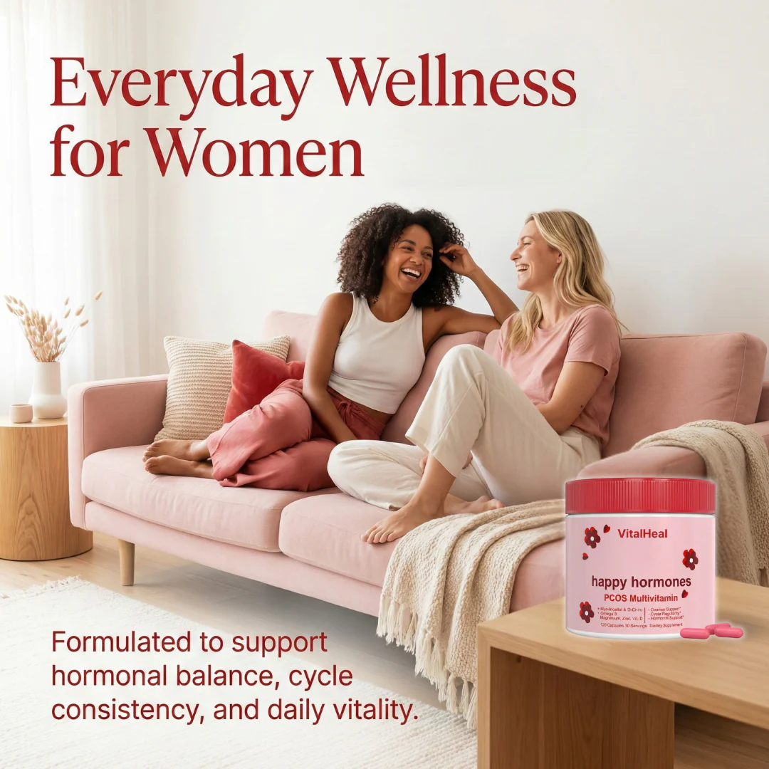 Happy Hormones PCOS Multivitamin – Hormone Balance Supplement for Women with Inositol & Metabolism Support - Image 4