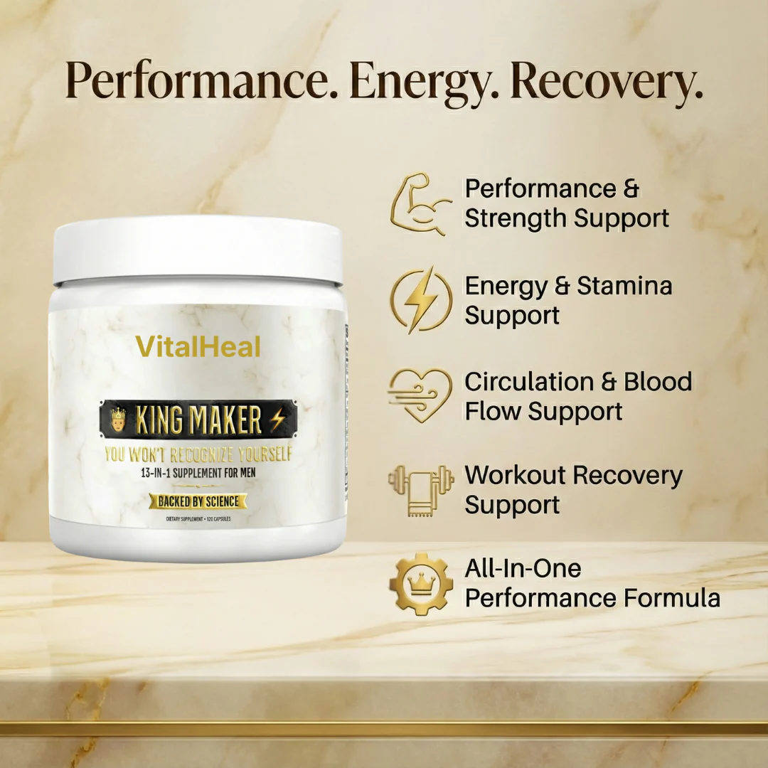 King Maker 13-in-1 Supplement for Men – Male Performance, Muscle Support & Circulation Improvement - Image 2