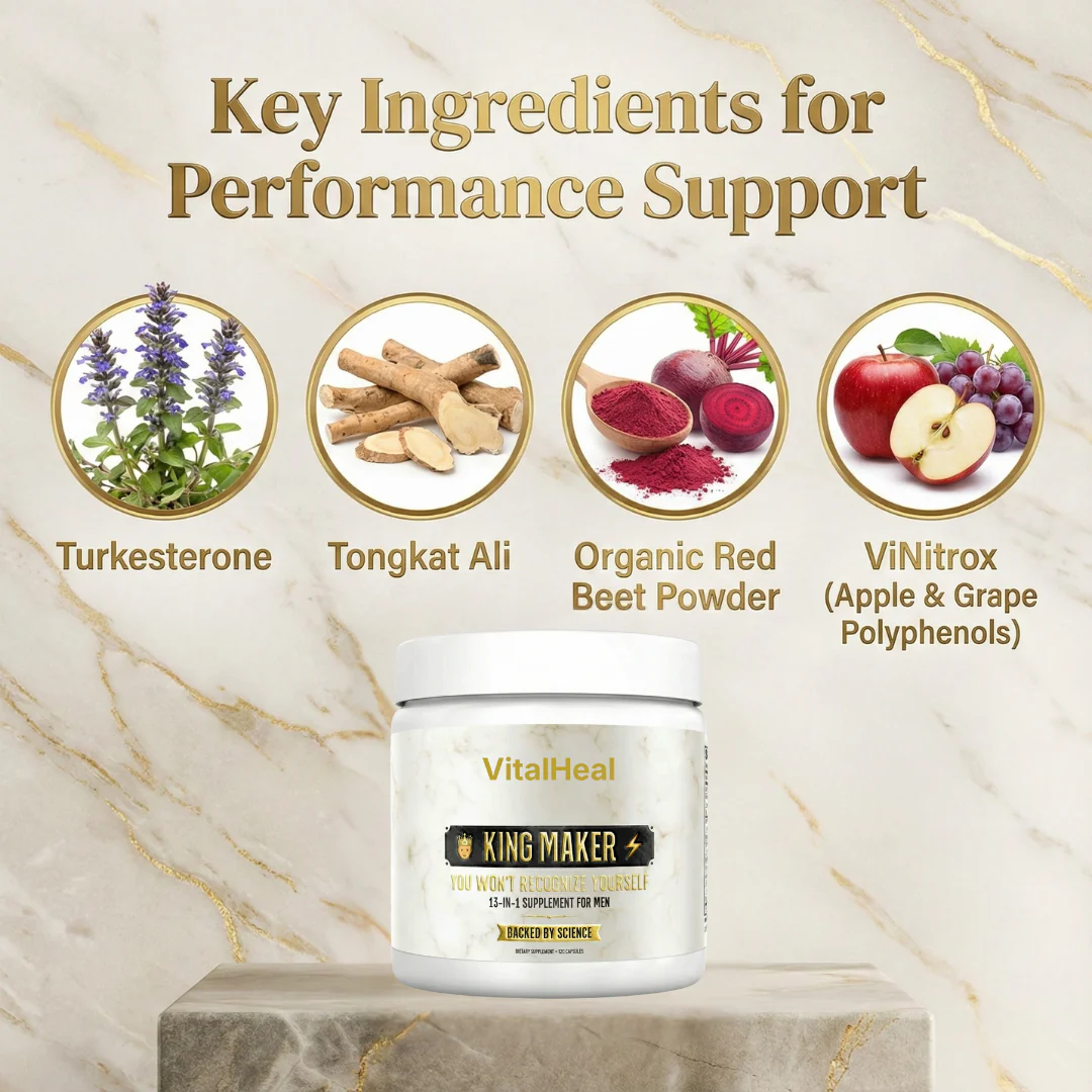 King Maker 13-in-1 Supplement for Men – Male Performance, Muscle Support & Circulation Improvement - Image 3