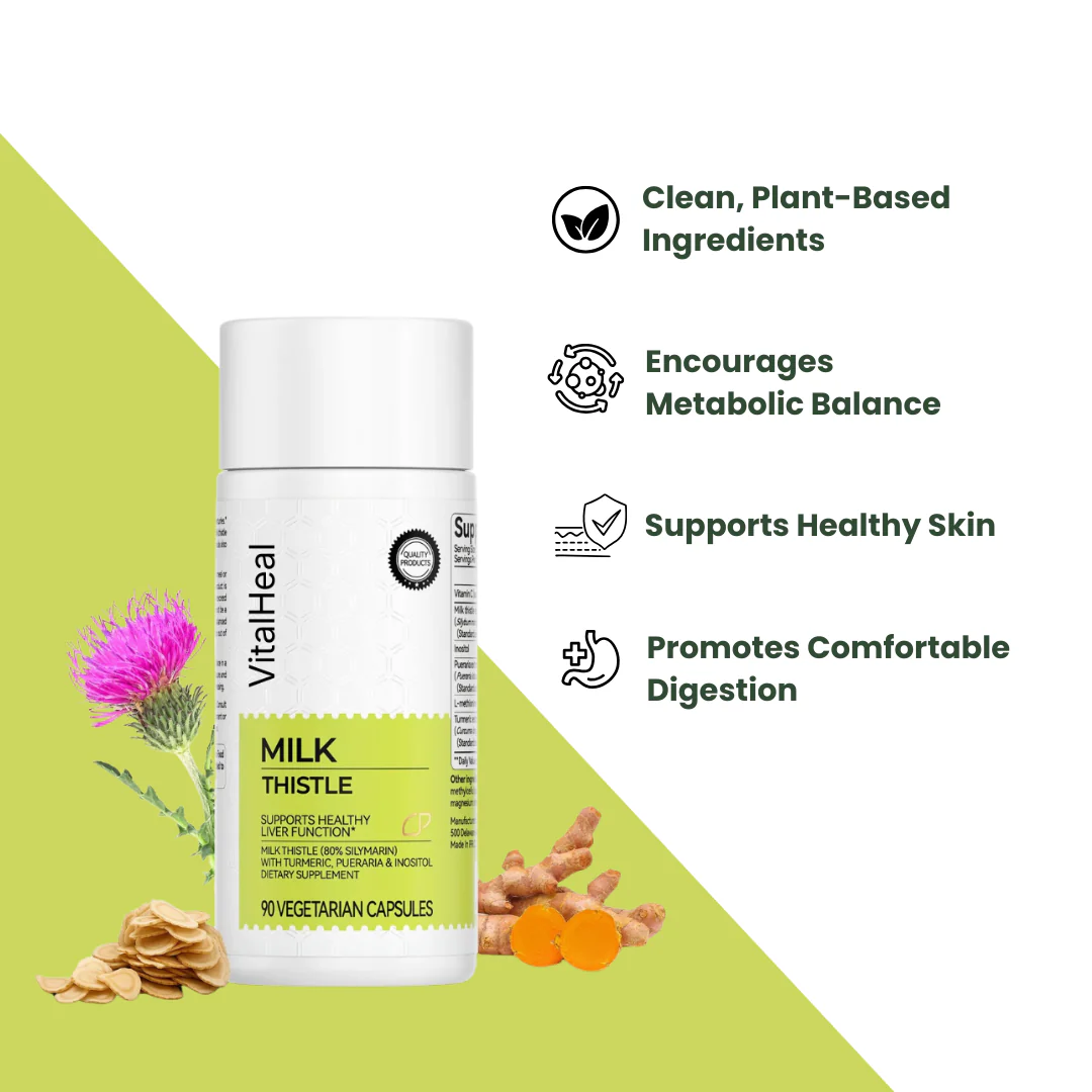 Milk Thistle Supplement – Liver Support Formula with Turmeric, Inositol & Vitamin C (1000mg) - Image 2