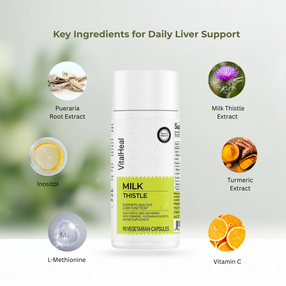 Milk Thistle Supplement – Liver Support Formula with Turmeric, Inositol & Vitamin C (1000mg) - Image 3