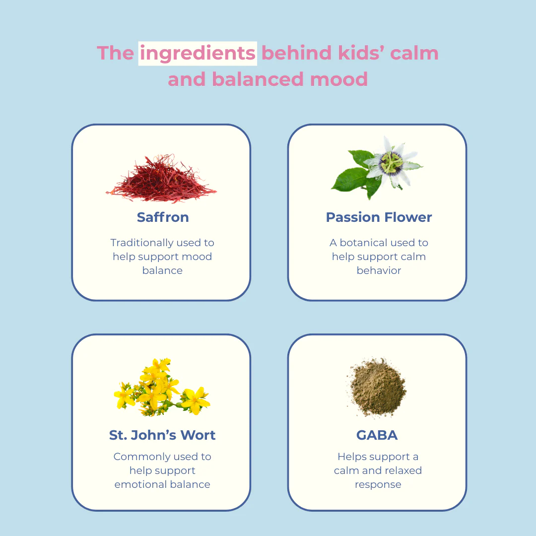 Mood Munchies – Saffron Mood Support Gummies for Kids | Calm, Focus & Emotional Balance - Image 4