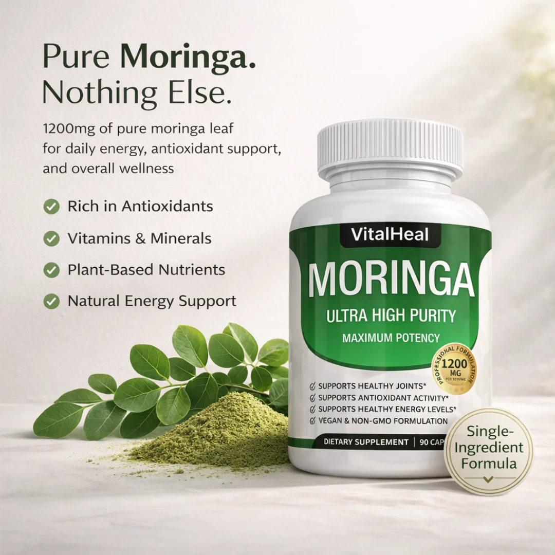Moringa Capsules 1200mg – High Potency Organic Moringa Supplement for Antioxidant & Energy Support - Image 4