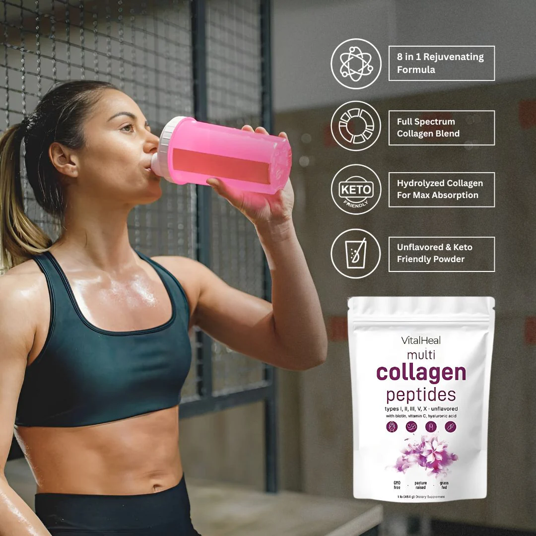 Multi Collagen Peptides Powder - Hydrolyzed & Marine Collagen Blend - Image 2