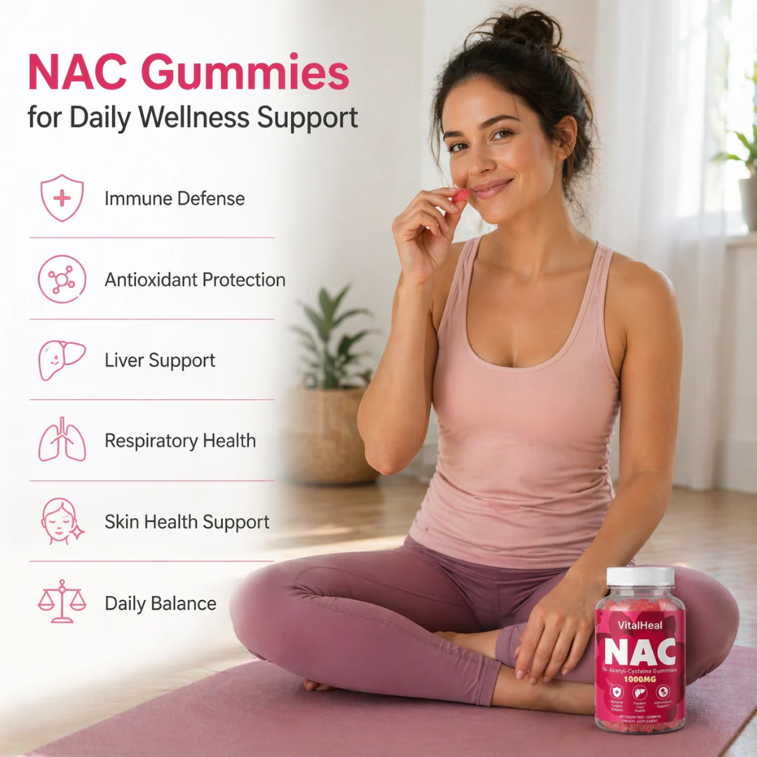 NAC Gummies 1000mg – N-Acetyl Cysteine Supplement for Immune, Antioxidant & Liver Support - Image 3