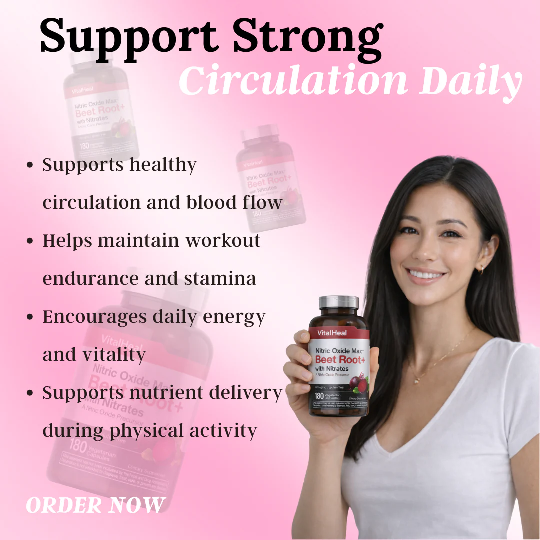 Nitric Oxide Max with Beet Root for Circulation and Daily Performance Support - Image 4