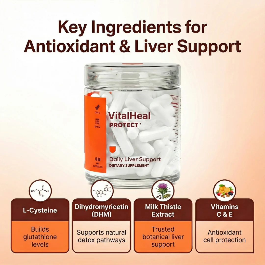 Protect – Daily Liver Support Supplement with Antioxidants, L-Cysteine + DHM & Milk Thistle - Image 4