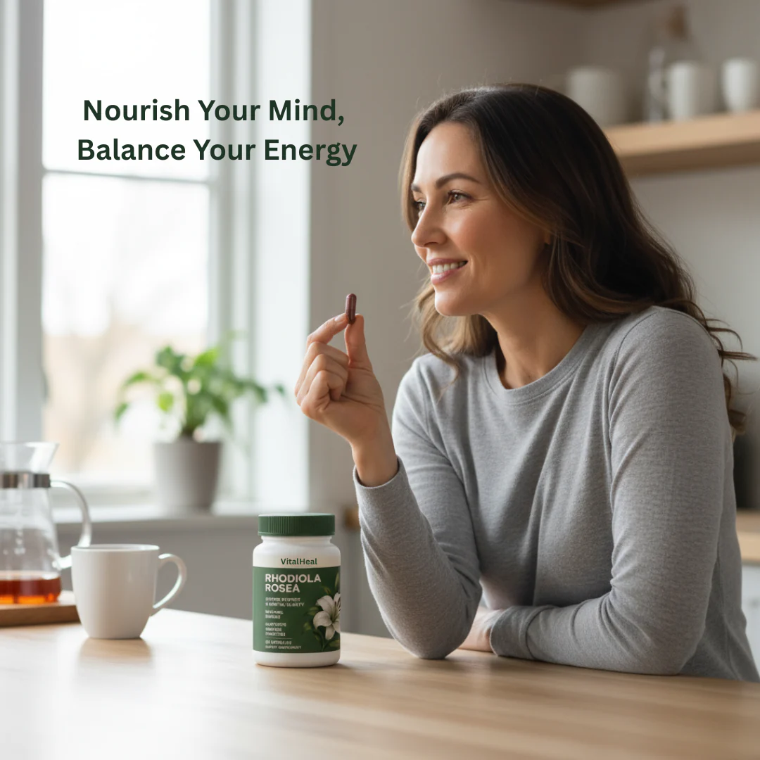 Rhodiola Rosea Capsules – Natural Adaptogenic for Stress Relief & Energy Support - Image 4