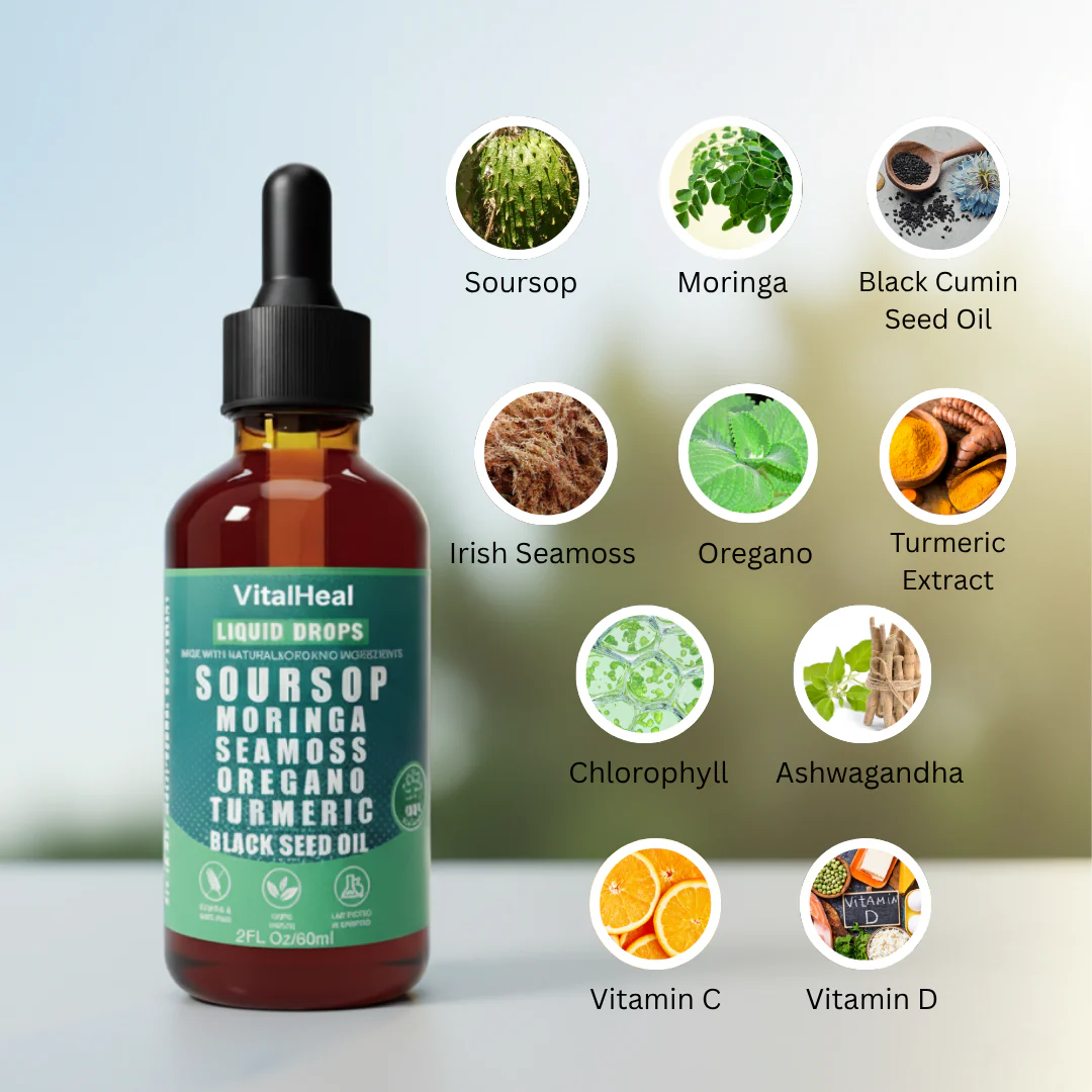 Soursop Seamoss Moringa Oregano Turmeric Black Seed Oil - Image 4