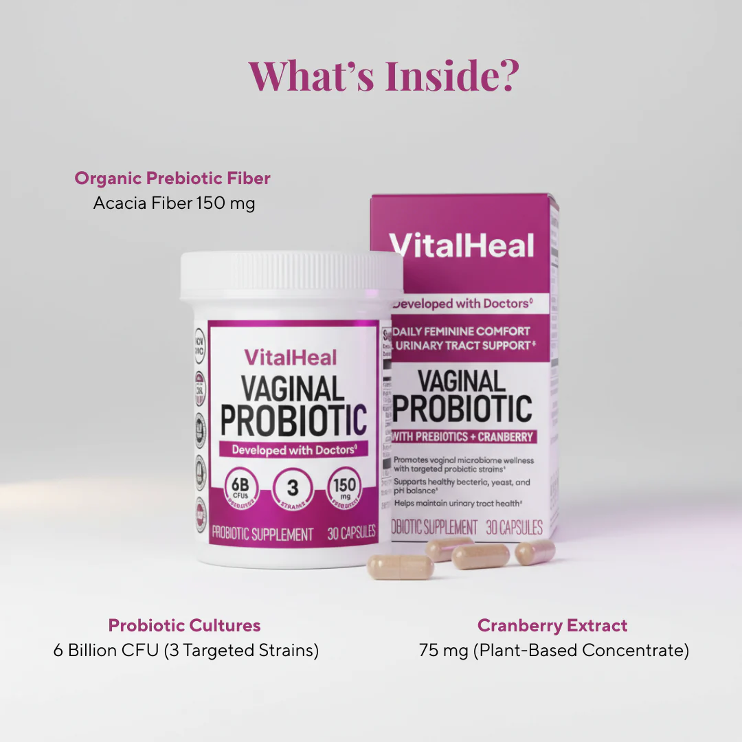 Vaginal Probiotic – With Prebiotics + Cranberry | Daily Probiotic for Women’s pH & Microbiome Balance - Image 3