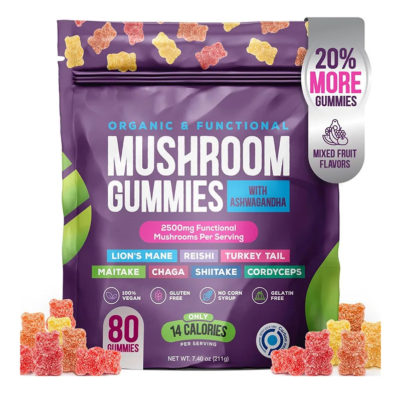 Mushroom Gummies – Lion’s Mane, Reishi, Chaga, Cordyceps & Ashwagandha - Image 5