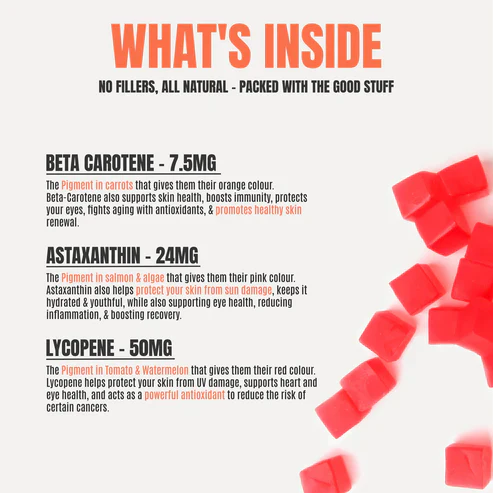 Tanning Gummies – Glow with Astaxanthin, Beta-Carotene & Lycopene - Image 3
