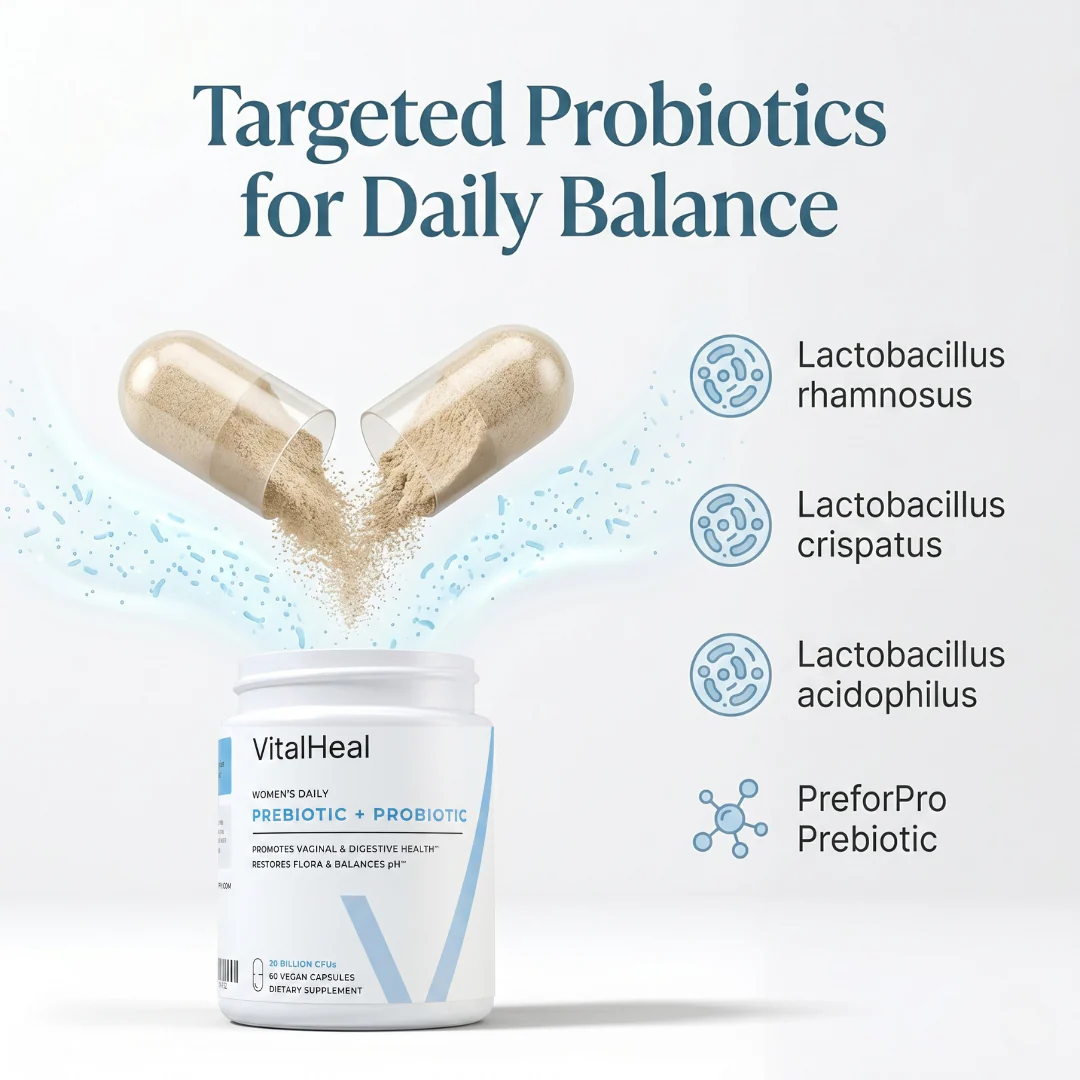 Women’s Daily Prebiotic + Probiotic – Vaginal Health Supplement for pH Balance, Flora Support & Odor Control - Image 3