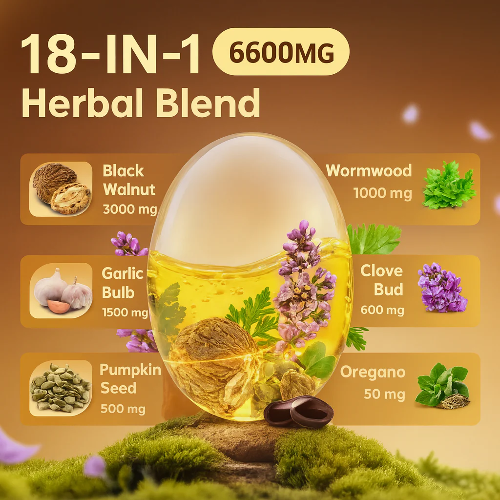 Wormwood Black Walnut Cloves Capsules - Energy & Metabolism Boost - Image 3