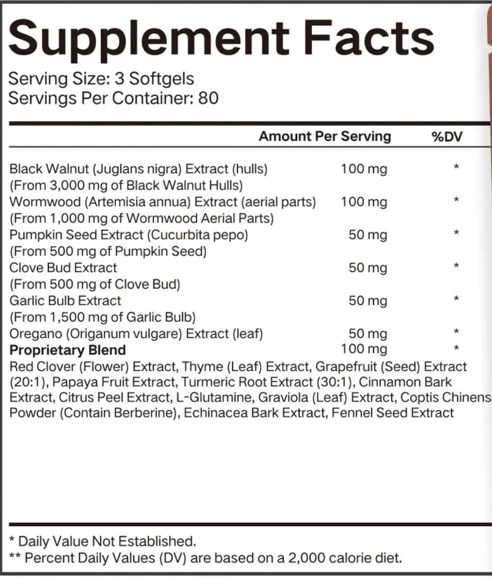 Wormwood Black Walnut Cloves Capsules - Energy & Metabolism Boost - Image 5